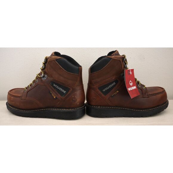 Wolverine W211001 Men Sz 11M Tobacco Brown Hellcat 6" Moc Toe CT Wedge Boot - Picture 15 of 16